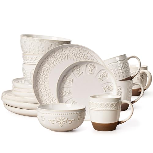 Plates And Bowls Sets (Multiple Patterns (16 Pieces) (White))