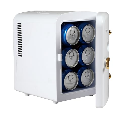 Retro Mini Personal Fridge Cooler (White Gold (Special Edition))