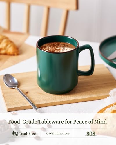 Coffee Mugs Set of 4 (Dark Green / 4pcs)