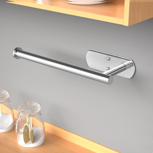 Self Adhesive Paper Towel Holder Under Cabinet Mount (Polished Chrome / 2 Pack)