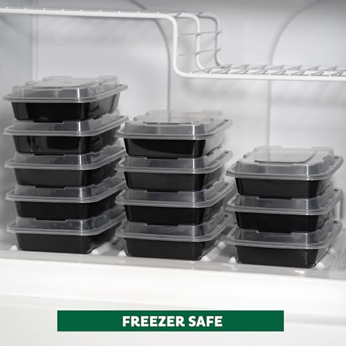 Meal Prep Containers 15 Count (Black / 28OZ-15PK)