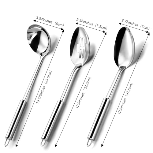 Serving Utensils Set for Parties (3P-Silver)