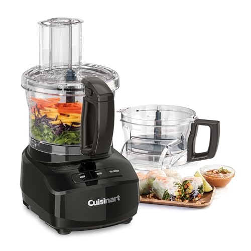 9 Cup Continuous Feed Food Processor with Fine and Medium Reversible Shredding and Slicing Disc (9 Cup / Black)