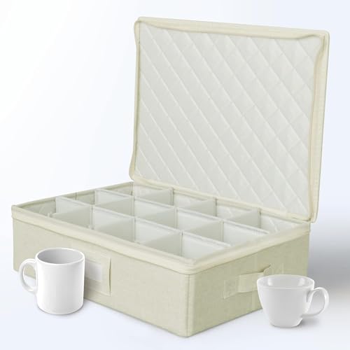Cup & Mug Storage Case (Cream / 1 Piece Box for Cups and Mugs)