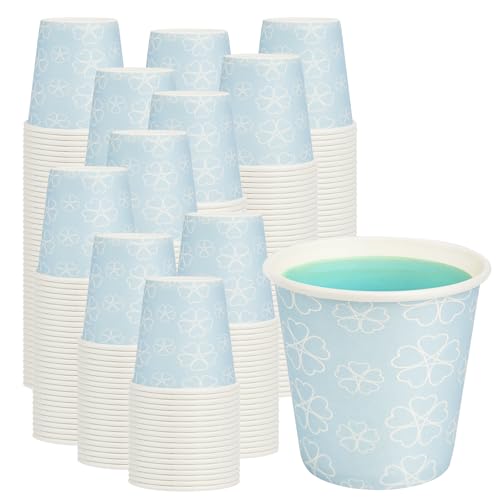 600 Pack 3 oz Bathroom Paper Cups for Mouthwash (Mist blue / 3 oz)