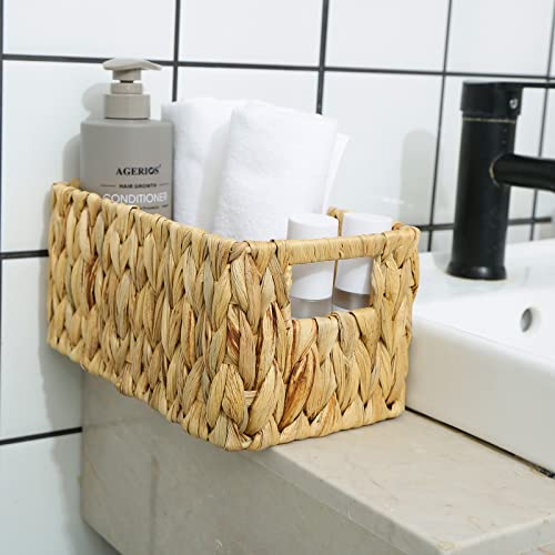 Water Hyacinth Storage Baskets (12 x 8 x 6 inches / Natural (Water Hyacinth))