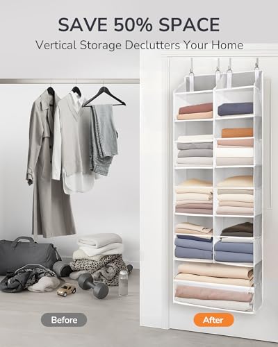 Over the Door Organizer (Light Grey / 1 Pack-Extra Large)