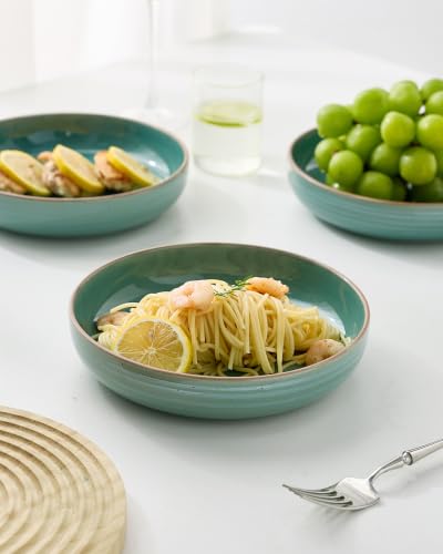 Meteor 33 oz Pasta Bowls Set of 8 (Peacock Green / Set of 8)