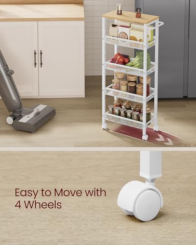 5 Tier Slim Rolling Storage cart with Wheels