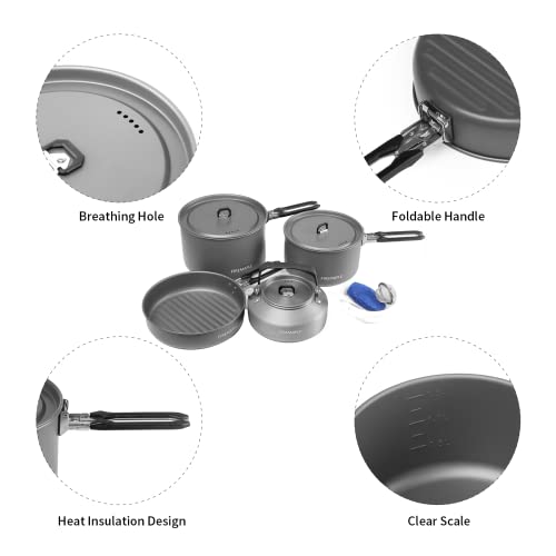 Feast 4 Outdoor Camping Cookware (Feast4-black)