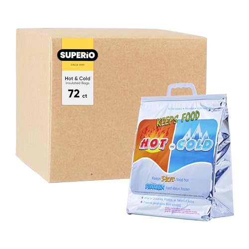 Hot and Cold Insulated Bags for Food Delivery (Medium (Lunch Size))