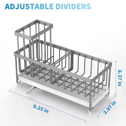Sponge Holder for Kitchen Sink (Gray - 9.25″)