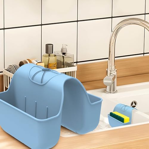 Sponge Holder for Kitchen Sink (Light Blue)