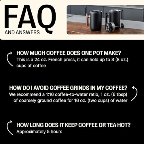 Clara Insulated Coffee Maker with Enhanced Filtration System (Matte Black)