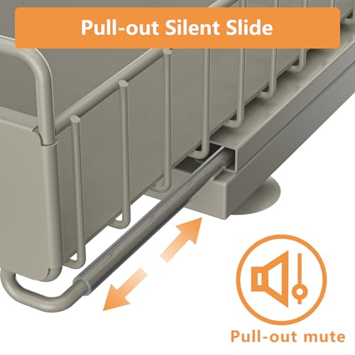 Under Sink Organizer (2 Pack Single Layer / Gray)