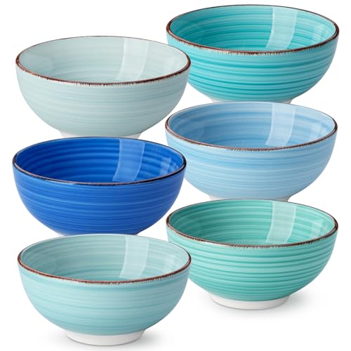 Bonita 12 Oz Small Bowls Set of 6 (Cool Color / 12 Oz)