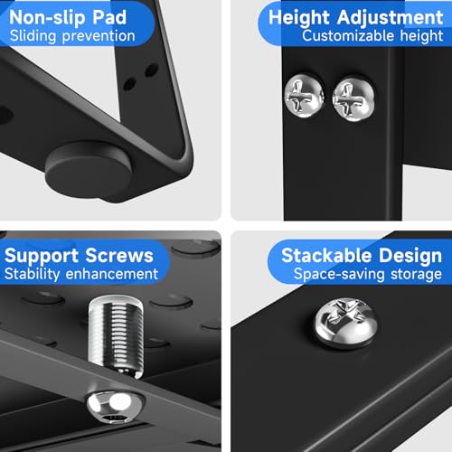 Expandable Kitchen Shelf Organizers (Black Small)