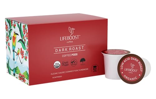 Dark Roast Organic Low Acid Coffee K Cups (10 Count (Pack of 1))
