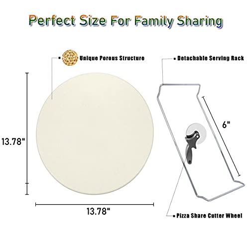 13 Inch Round Pizza Stones for Grill and Oven
