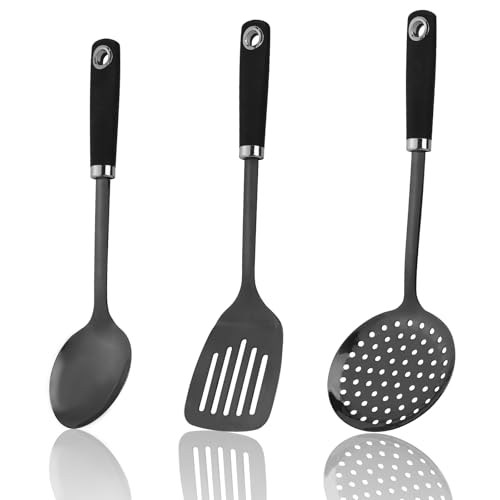 3 Piece Stainless Steel Utensil Set (Z-Black Cooking Utensils)