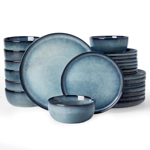 Milkyway 24 Piece Stoneware Dinnerware Set (Dusty Blue / Service for 8 (Standard Dinner Set))