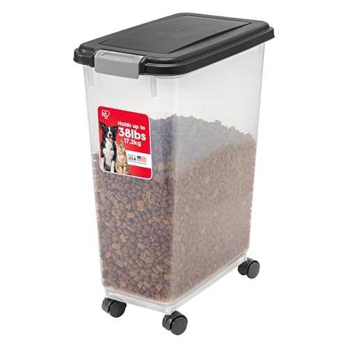 Dog Food Storage Container (38 lbs / Black)