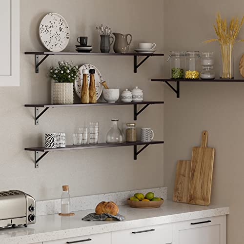 Long Wall Shelves (Espresso / 55.1 Inch)