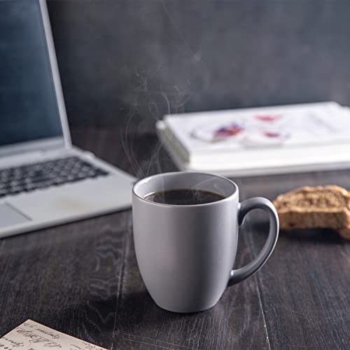 16 oz Coffee Mugs Set of 6 (Matte Gray)
