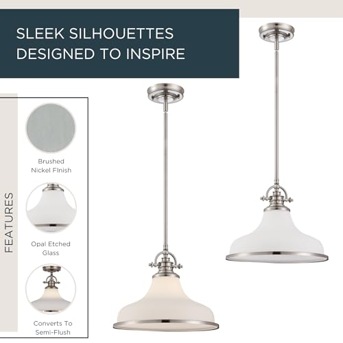 Grant 13.5" Pendant Light (Brushed Nickel)