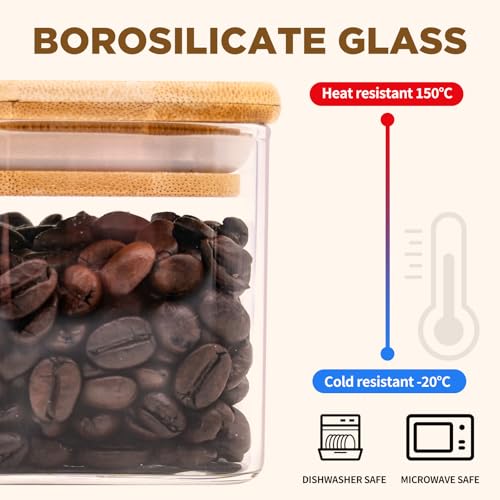 Glass Food Storage Jars Square 51oz (3 Count)