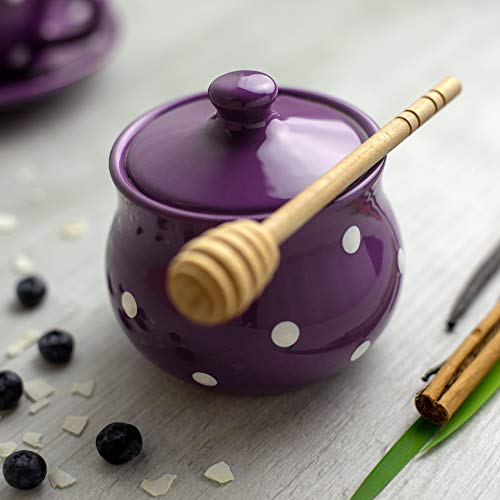 Ceramic Sugar Bowl with Lid (Purple)
