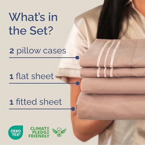 Queen Size 4 Piece Sheet Set (34 - Mauve / Queen)