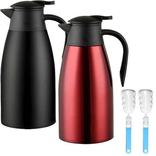 70 oz Thermal Coffee Carafe (black+red / 70 Ounces)
