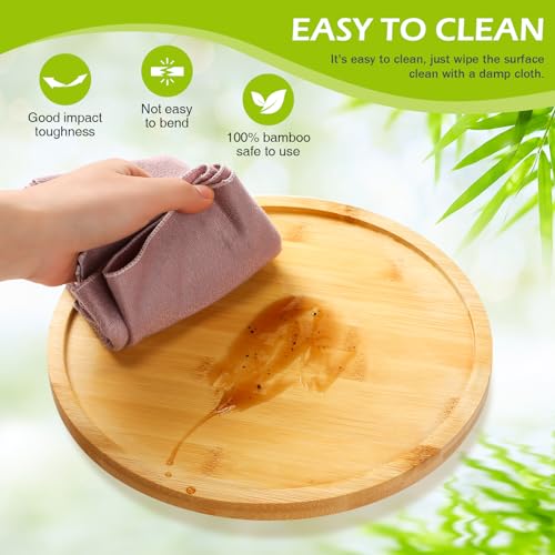 6 Pcs Bamboo Lazy Susan