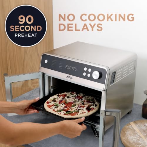 French Door Premier Air Fry Oven with Cutting Board (Silver + Cutting Board)