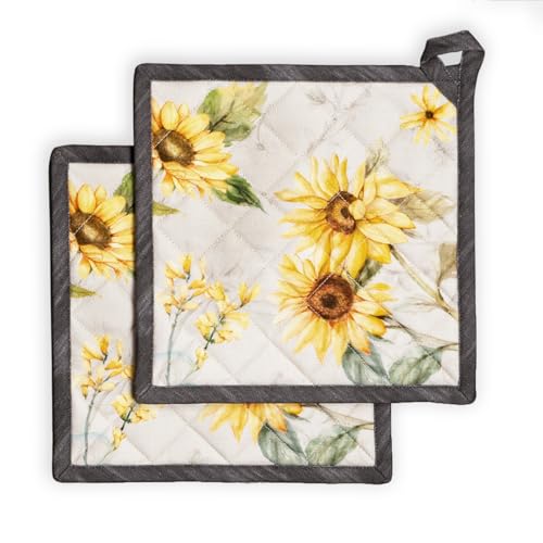 Pot Holders 100% Cotton Potholders (057 - Candice / 8" x 8" (Pot Holder Pack of 2))