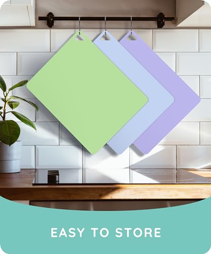 Cutting Board Alternative for Kitchen (Green / Blue / Lilac / 15"L x 12"W)