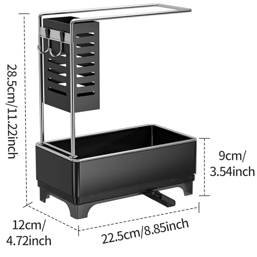2 Tier Sponge Holder for Kitchen Sink (Black 2)