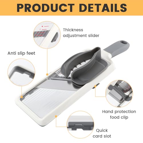 Handheld Mandoline Slicer with 3