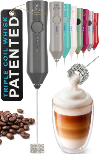 Rechargeable Milk Frother Handheld (ZK Dynamic Tornado Gray / Rechargeable Z1 Motor Max)