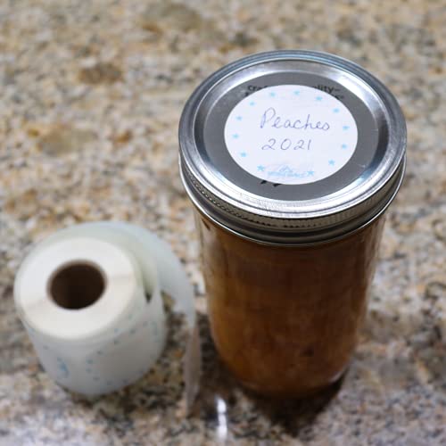 Dissolvable Food Labels for Canning (Teal Round)