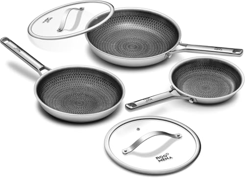 Nonstick Frying Pan Set with 2 Lid