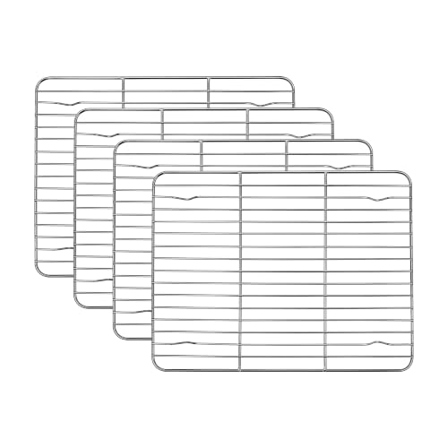4 PCS Cooling Racks for Quarter Sheet Pan (11.6*9.1 Inch)