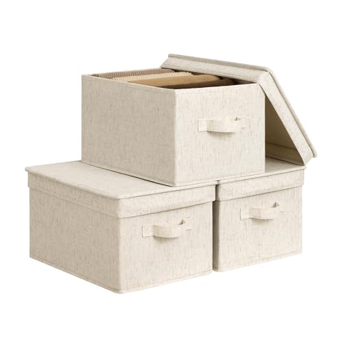 Fabric Storage Bins (Rustic Linen / Large)