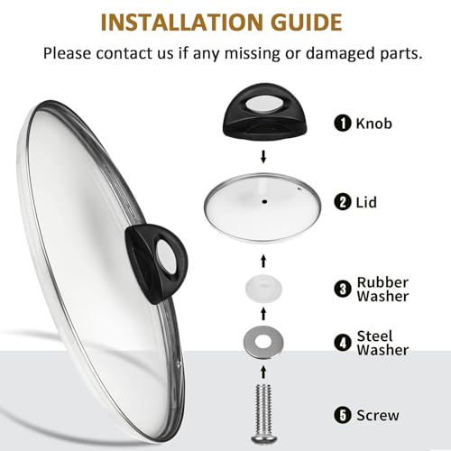 Glass Lids for Pot and Pan (8 Inch)