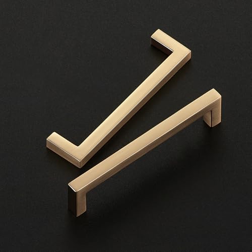 Champagne Bronze Cabinet Handles Cabinet Pulls 3 (Champagne Bronze / Flat Black 3-3/4'' Hole Center)