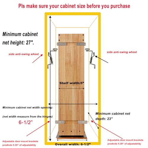 Pull Out Spice Rack Organizer for Cabinet