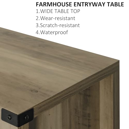 Sofa Table Console Table (Rustic Brown)