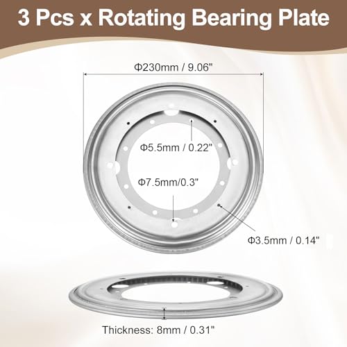 3Pcs 9 Inch Rotating Bearing Plate (3 Count)