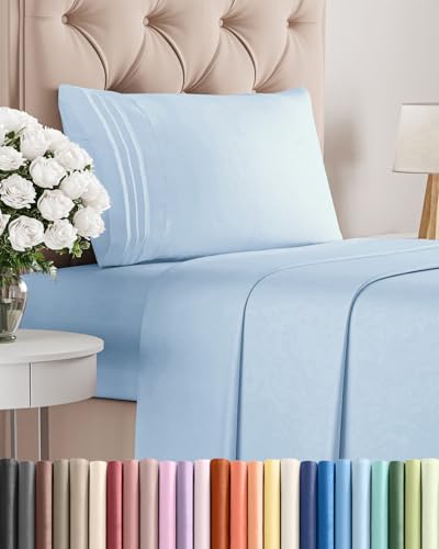 Twin Size 3 Piece Sheet Set (21 - Baby Blue / Twin)